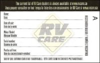 RV Care Customer Card